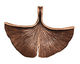 Ezel Findings Antique Copper Ginkgo Leaf Pendant 40x30mm