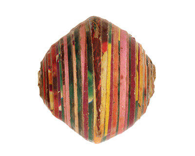 African Paper (green, pink, yellow) Bicone 24-25x26-27mm