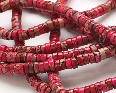 Ruby Impression Jasper Heishi 6mm