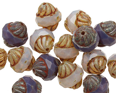 Czech Glass Grape Mix Turbine 11x10mm
