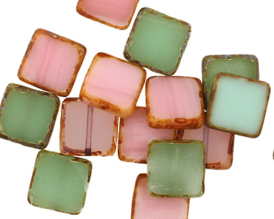 Czech Glass Apple Jack Square 10mm