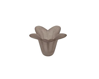 Lucite Smoke 5 Petal Small Bellflower 12x18mm