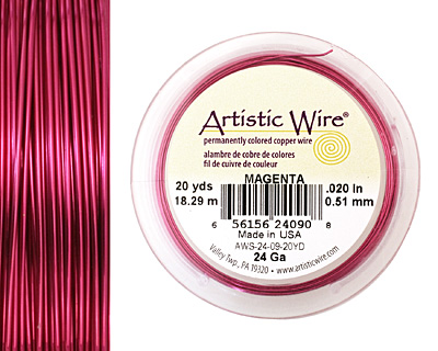 Artistic Wire Magenta 24 gauge, 10 yards