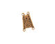 Stampt Antique Copper (plated) Arts & Crafts 2 and 2 Ring Connector 16x10mm