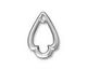 TierraCast Rhodium (plated) Trefoil Charm 16x24mm