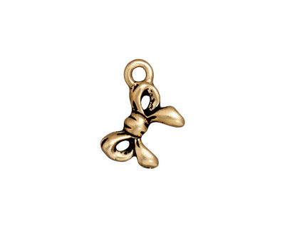 TierraCast Antique Gold (plated) Bow Charm 11x17mm