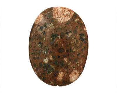 Mica Quartz Flat Oval Pendant 58x44mm