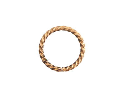 Nunn Design Antique Gold (plated) Grande Rope Jump Ring 17mm