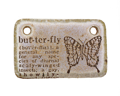 Kylie Parry Ceramic Butterfly Pendant 35x22mm