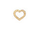 TierraCast Gold (plated) Hammertone Heart Link 14x12mm