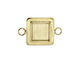 Brass Lipped Square Bezel Link 19mm