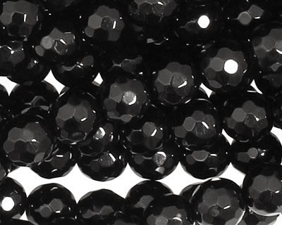 Black Onyx Faceted Round 6mm