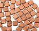 Czech Glass Matte Metallic Copper Square 6mm