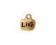 TierraCast Antique Gold (plated) Live Charm w/ Glue In 12x14mm