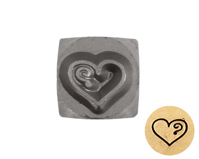 Heart w/ Single Swirl 5mm