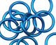 Turquoise Anodized Aluminum Jump Ring 18mm, 12 gauge (13.1mm inside diameter)