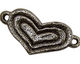 Green Girl Pewter Heart Centerpiece 52x25mm