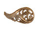 Stampt Antique Copper (plated) Floral Wing Filigree (left) 38x20mm