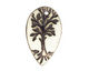 Earthenwood Studio Ceramic Oxidation Leafy Tree Pendant 28x46mm