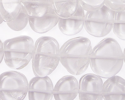 Rock Crystal Flat Polished Pebble Graduated 7x9-10x15mm