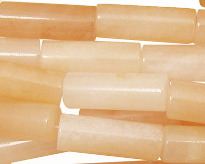 Peach Jade Tube 22x8mm