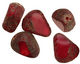 Czech Glass Oxblood Stone Picasso Chunky Table Cut Nugget 19x16mm