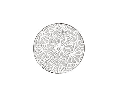 Lillypilly Silver Weathered Daisy Anodized Aluminum Disc 19mm, 22 gauge