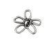 Rustic Charms Sterling Silver Dotted Flower Link 20x23mm