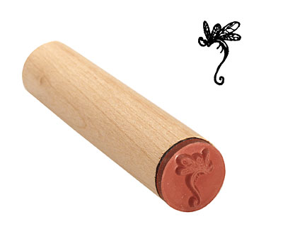 Landing Dragonfly Mini Rubber Stamp 10x15mm