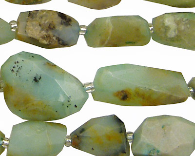 Peruvian Blue Opal Faceted Nuggets (sm-med) 9-17x6-10mm