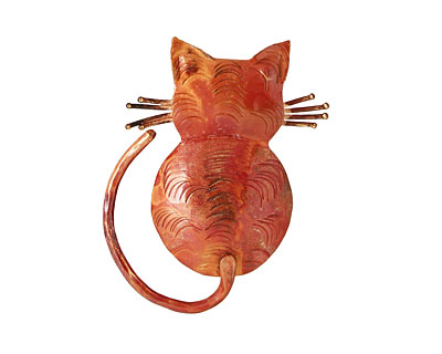 Patricia Healey Copper Cats Back Pendant 39x50mm
