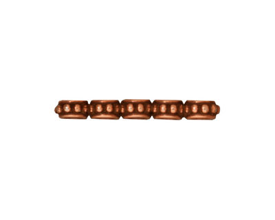TierraCast Antique Copper (plated) Beaded 5-Hole Bar 3x26mm