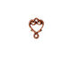 TierraCast Antique Copper (plated) Vine Heart Link 12x10mm