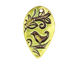 Earthenwood Studio Ceramic Acid Metal Swirly Bird Pendant 42x35mm