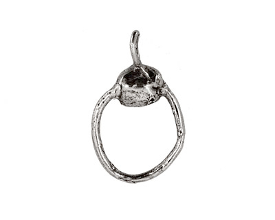 Rustic Charms Sterling Silver Basic Charm Holder 16x26mm