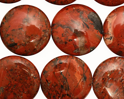 Brecciated Jasper Puff Coin 20mm