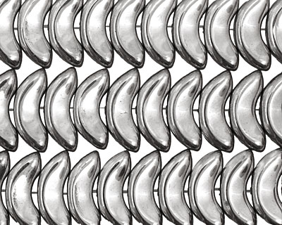 Czech Glass Silver Angel Wings 7x15mm