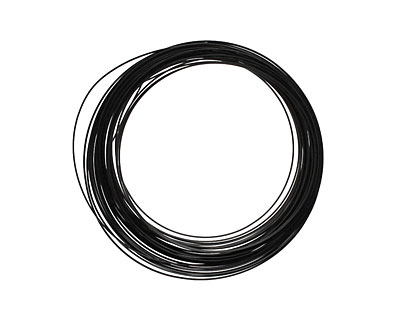 Soft Flex Black Half Round Craft Wire 18 gauge, 7 yards