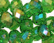 Kelly Green AB Crystal Faceted Rondelle 14mm