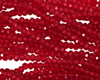 Garnet Crystal Faceted Rondelle 3mm