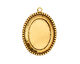 Stampt Antique Gold (plated) Beaded Edge Oval Setting 13x18mm