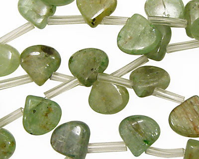 Green Kyanite Flat Teardrop 10mm