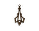 Vintaj Natural Brass Trident Charm 12x24mm