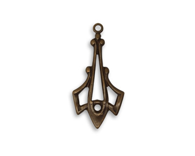 Vintaj Natural Brass Trident Charm 12x24mm