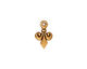 TierraCast Antique Gold (plated) Fleur de Lis Charm 9x15mm