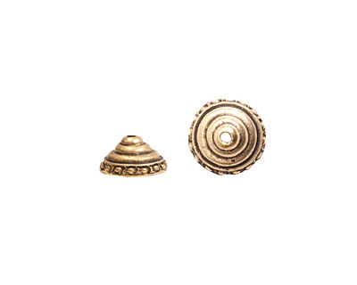 Nunn Design Antique Gold (plated) Sea Spire Bead Cap 6x11mm