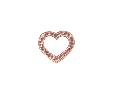 TierraCast Antique Copper (plated) Hammertone Heart Link 14x12mm