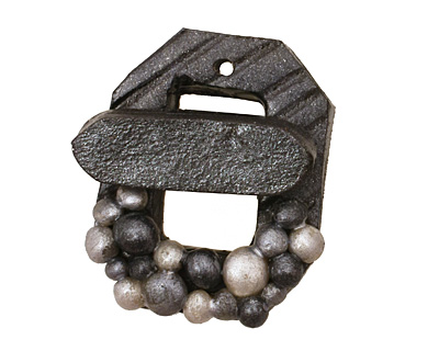 Poison Tree Polymer Clay Gray Confetti Toggle Clasp 25x20mm, 21mm bar