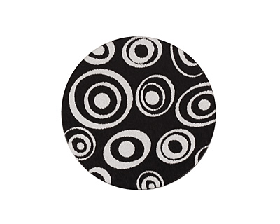 Lillypilly Black Groovy Circles Anodized Aluminum Disc 25mm, 22 gauge
