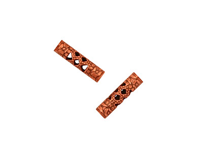 Stampt Antique Copper (plated) Filigree Tube 11x3mm